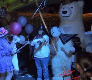 White Polar Bear for Children's Kids Parties in Athens. Order a greeting from a polar bear in Athens. Polar bear for birthday. polar bear in Athens. Order a Polar Bear for children's kids parties. Animator White Polar Bear for a Children's kids Party in Athens. Mascotte White Polar Bear at a kids children's party. Gift Delivery. Polar bear.